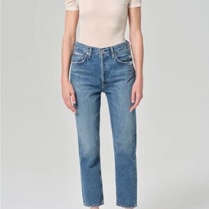 Agolde Riley Blue Straight Leg Women's Jeans